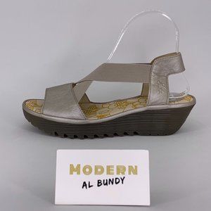 Fly London Women’s Rale Wedged Sandals Sz 37